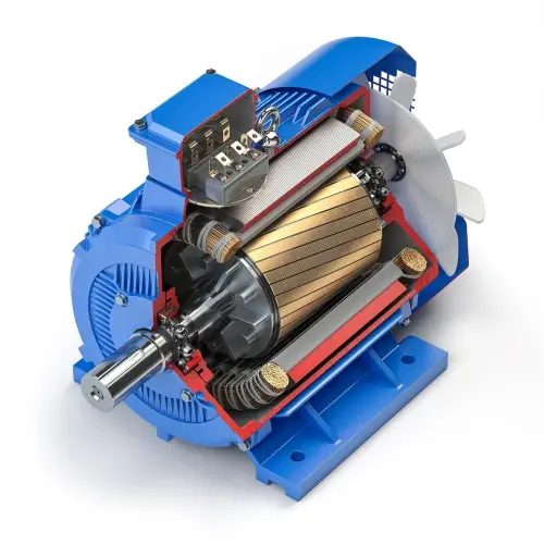 Abschnitt eines Elektromotors