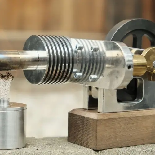 Stirling engine in operation