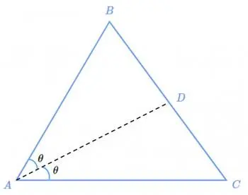 Teorema de la bisectriz: dividiendo ángulos y segmentos